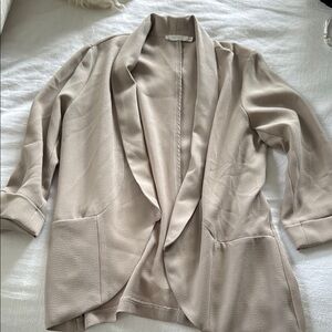 Lush Tan Blazer Suede-Like Jacket